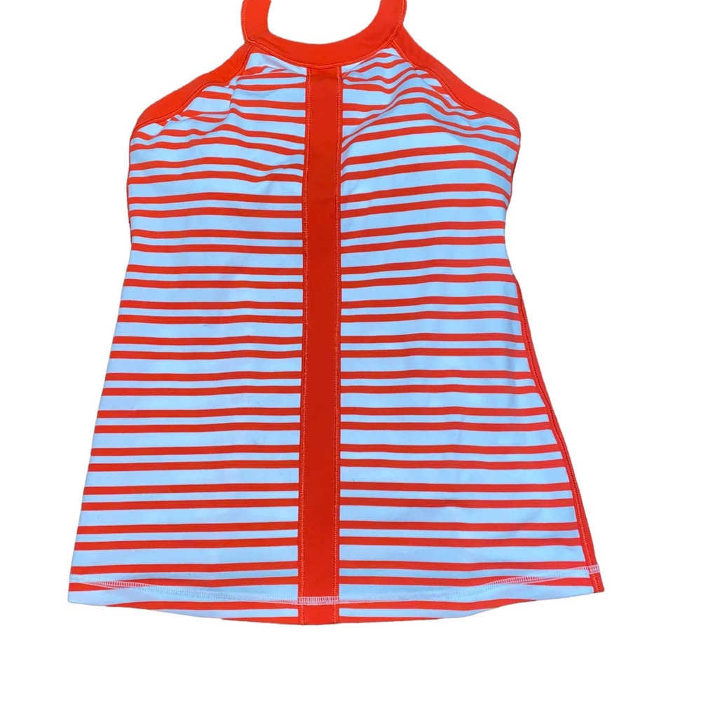 lululemon athletica Red and White Striped Racerback Tank - Picture 2 of 8
